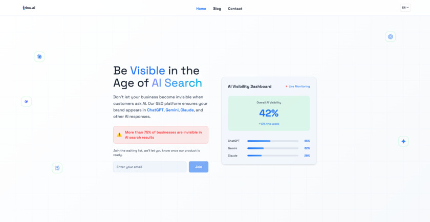 Idou.ai Landing Page