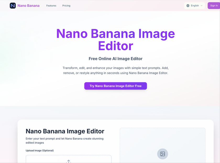 Nanobanana-ai.org Landing Page