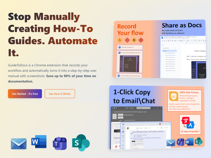 GuideToDocs Landing Page