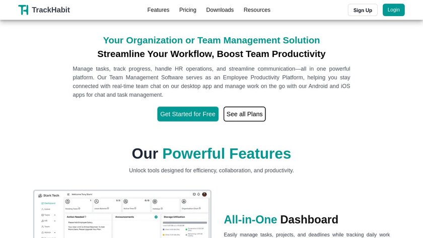 TrackHabit Landing Page