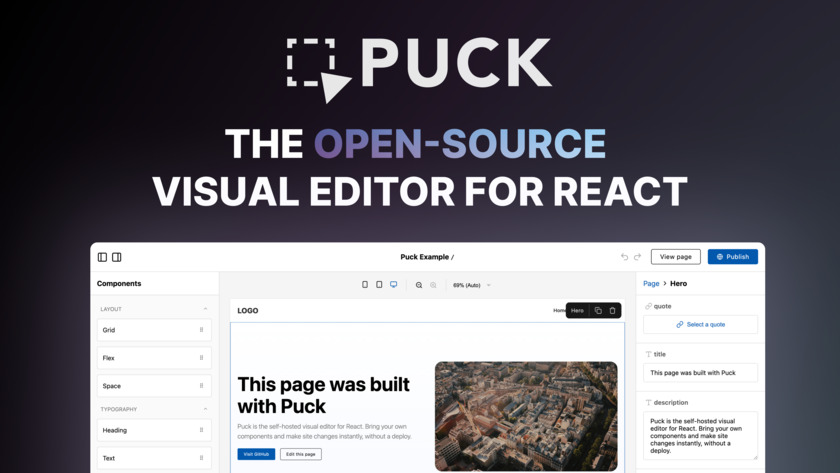 Puck Landing Page