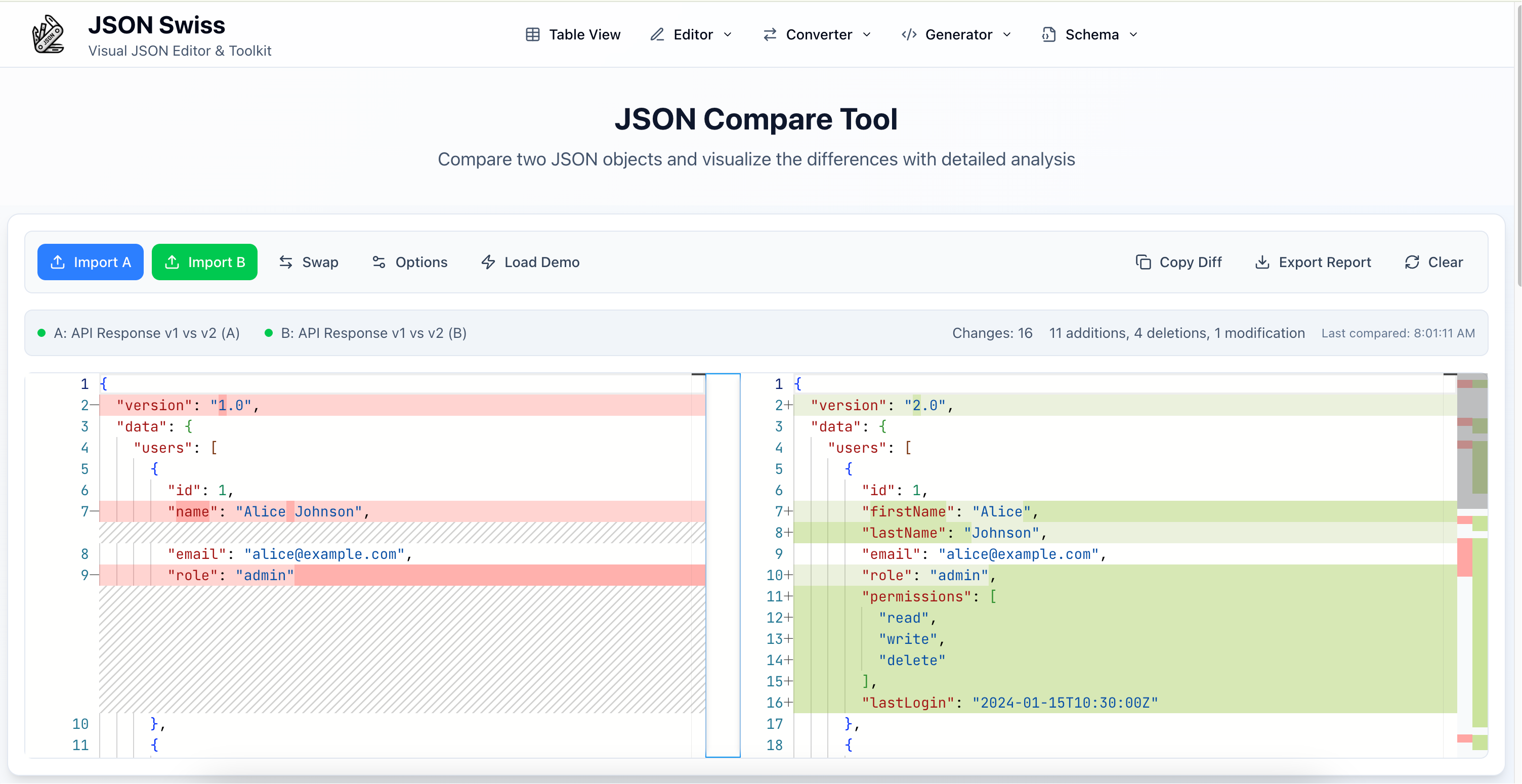 JSON Swiss 