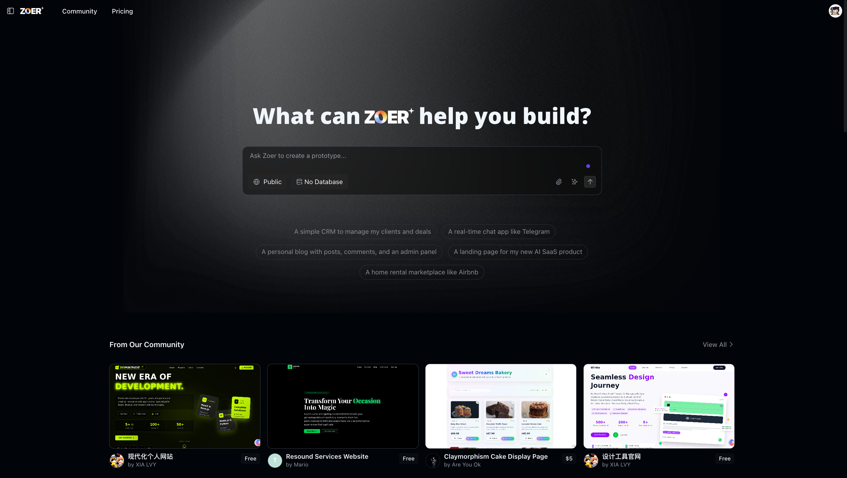 Zoer Homepage