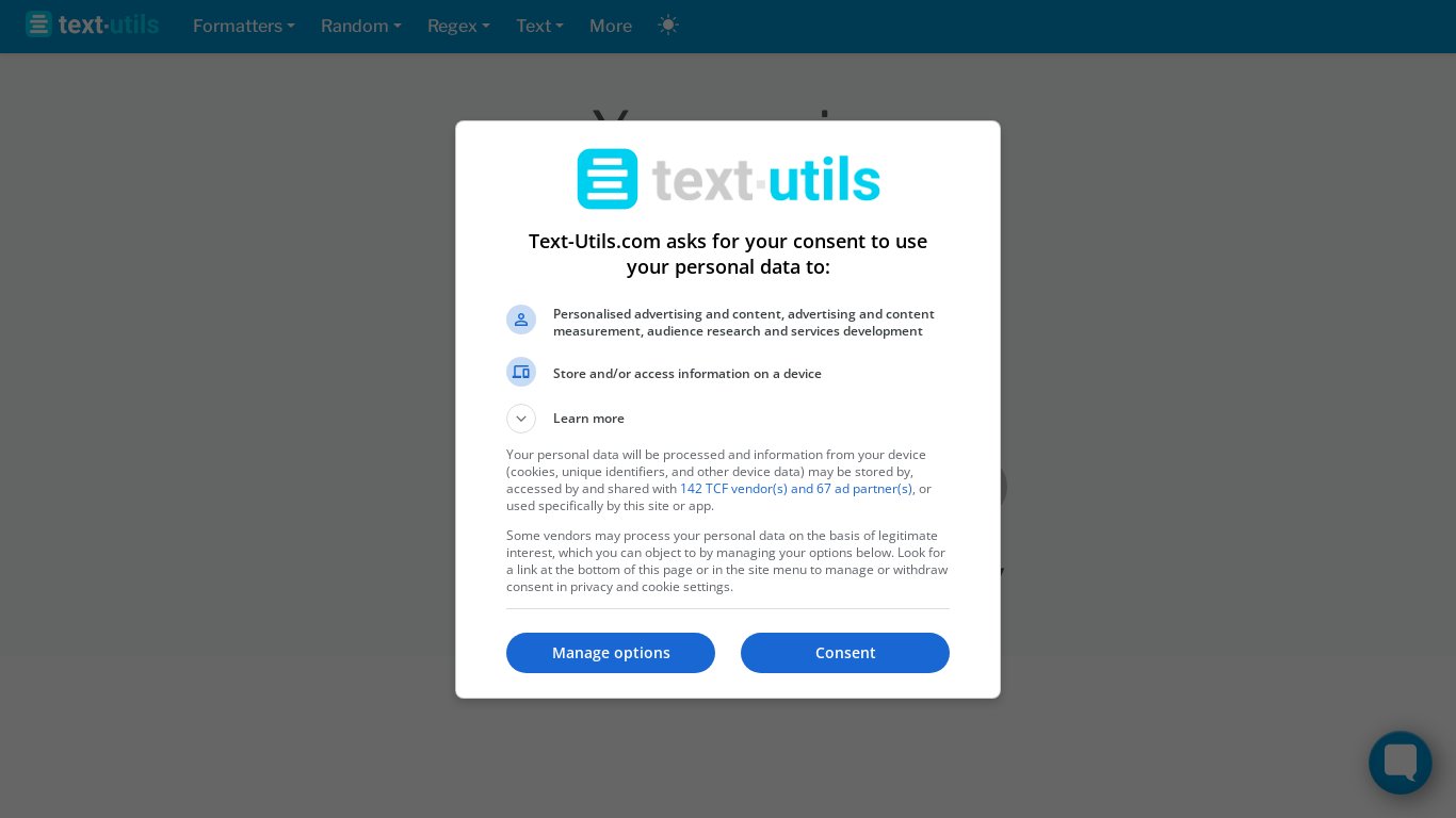 Text-Utils Landing page