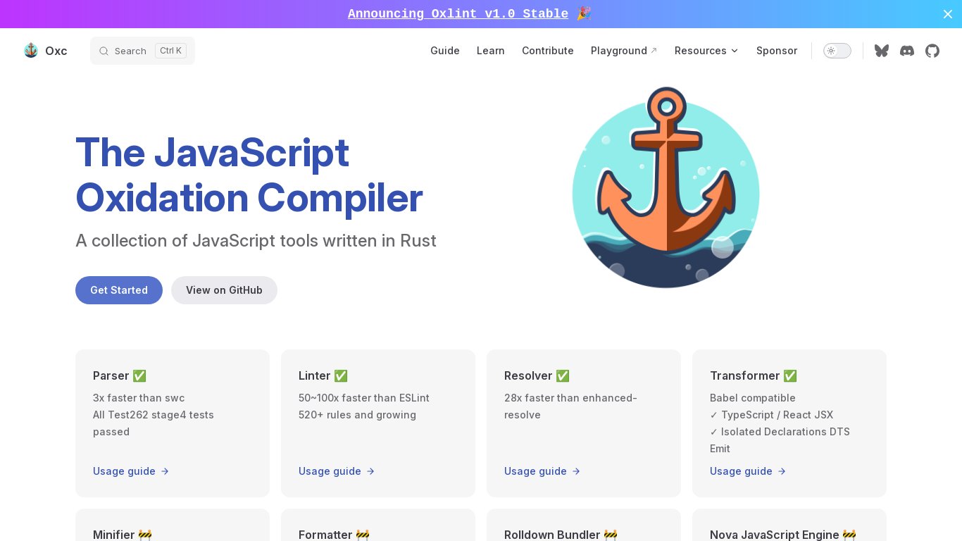 OXC Landing page