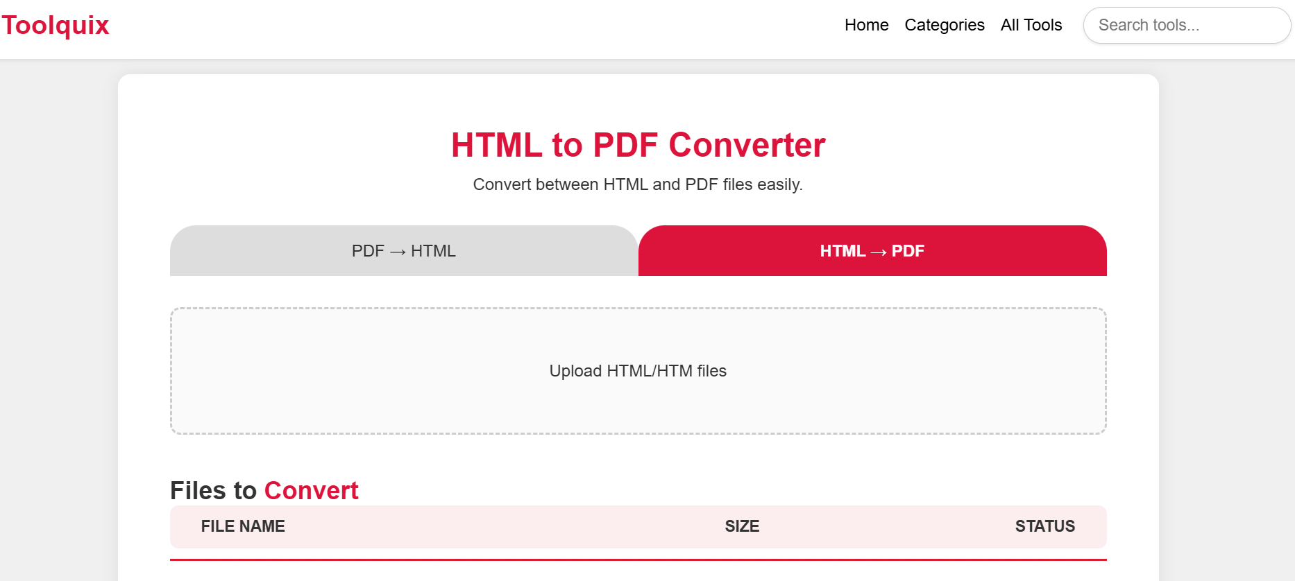 Toolquix converter