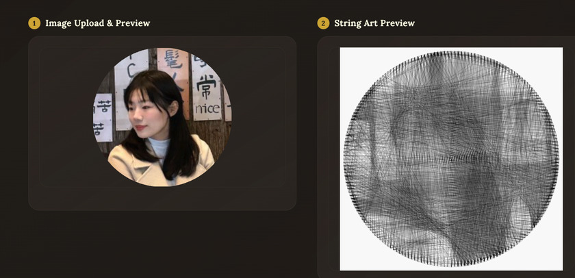 StringArtGenerator.Art Landing Page