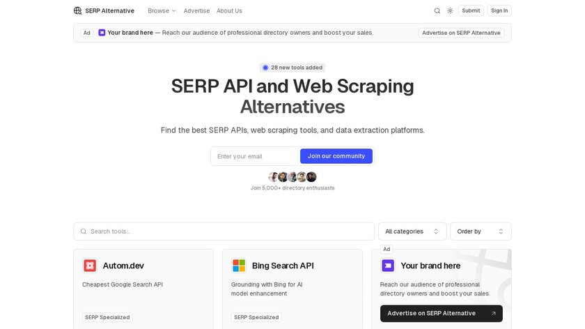 SERP Alternative Landing Page