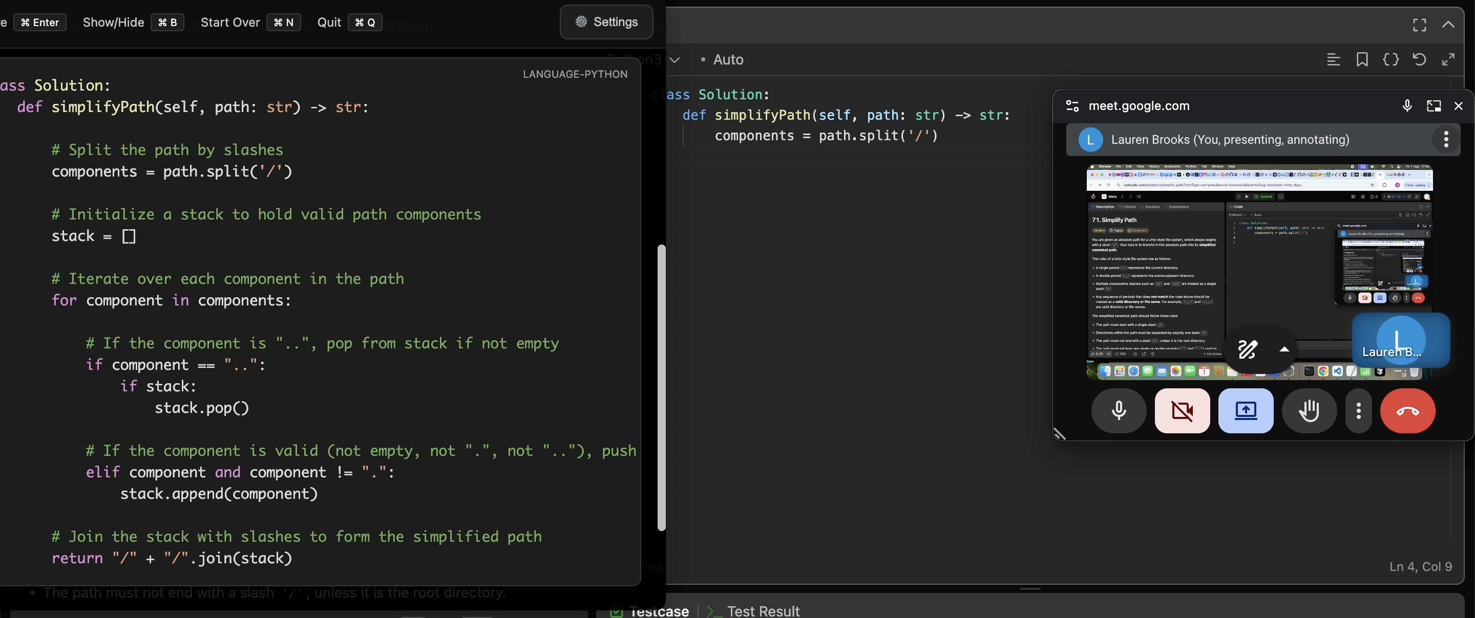 AceCoder.ai Invisible to screen sharing