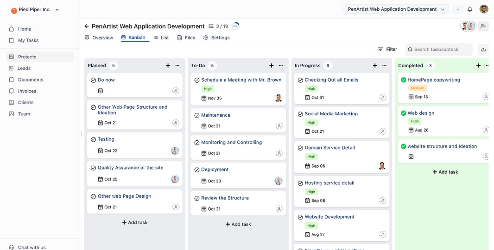 OneSuite.io Onesuite project management feature