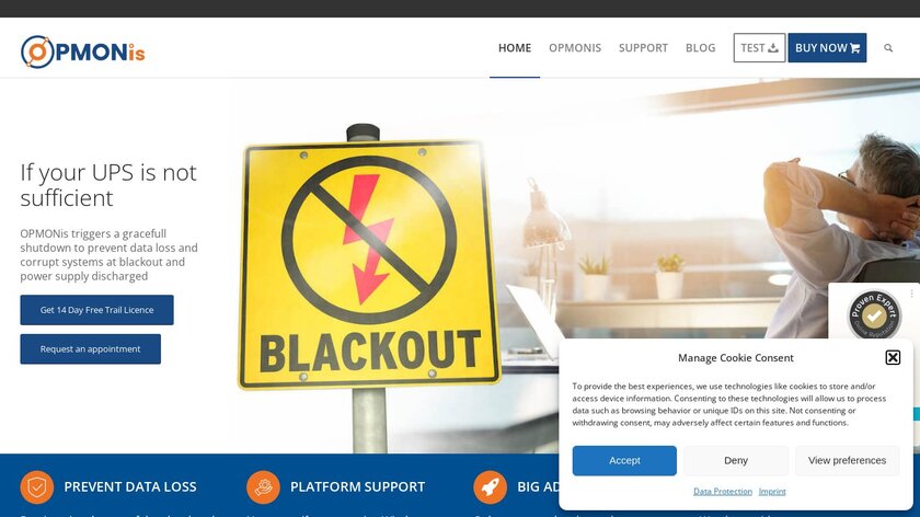 OPMONis Landing Page