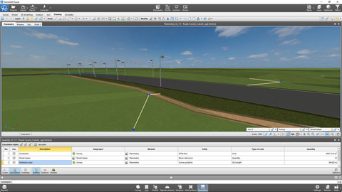 SierraSoft Roads Quantities calculation in BIM 