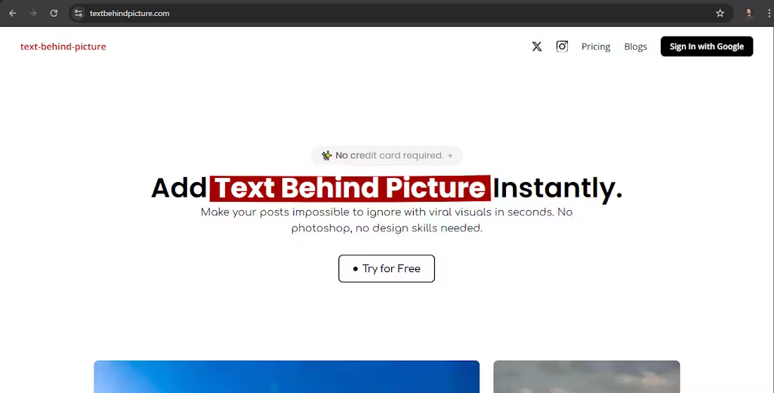 Text Behind Picture Text Behind Picture Homepage