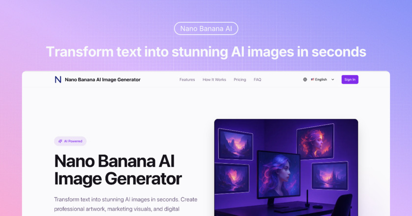 NanoBananAImage.app Landing Page