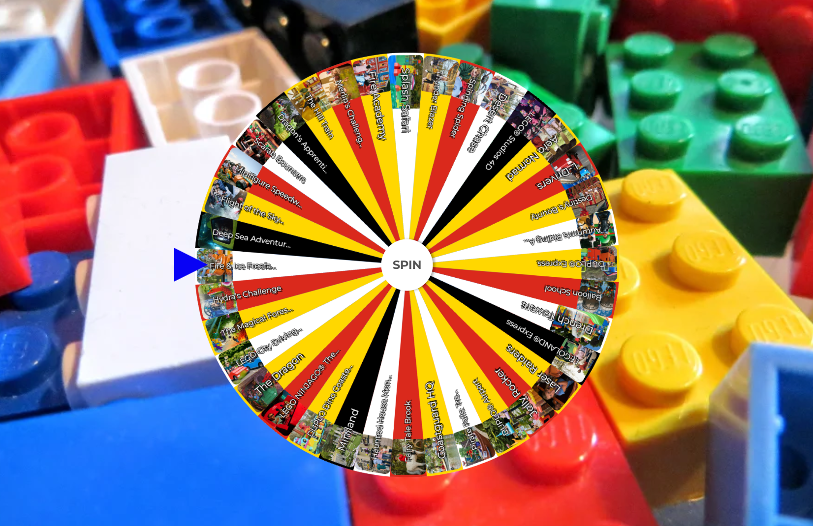 Random Wheel Spin Lego Land Windsor Rides Wheel