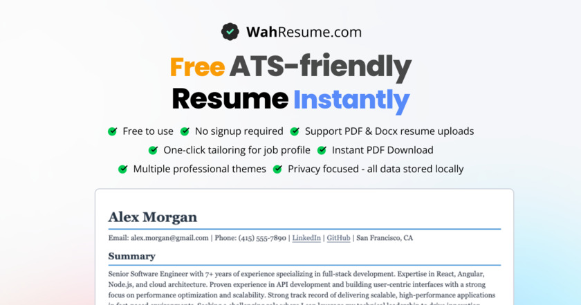 WahResume WahResume