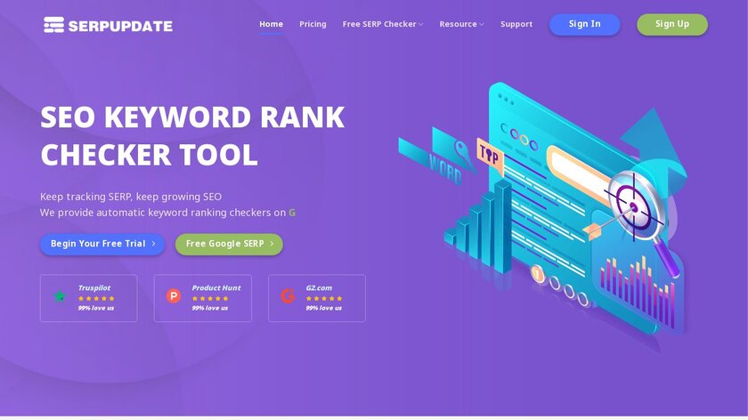 SERPUPDATE Landing Page