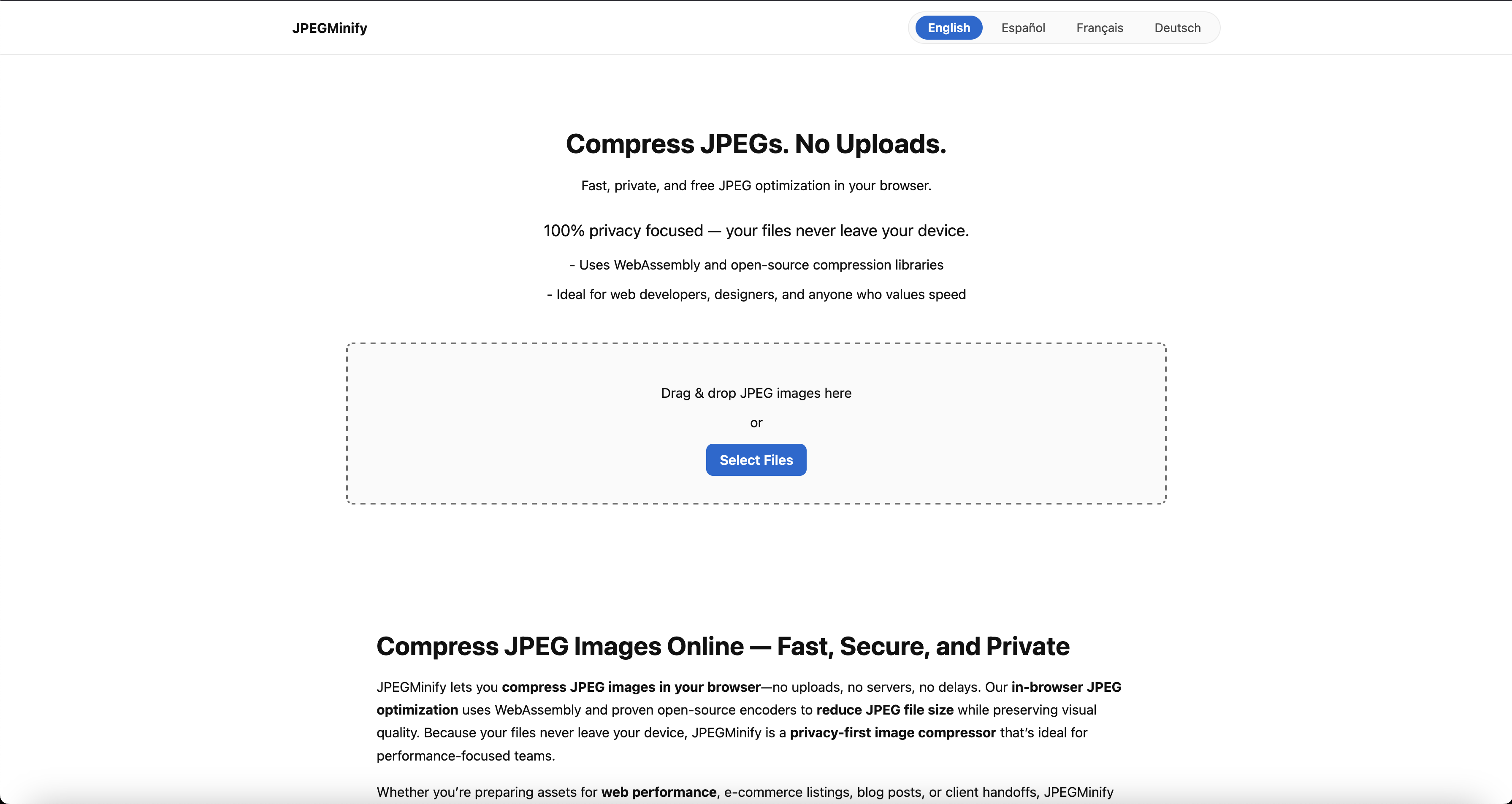 JPEGMinify 