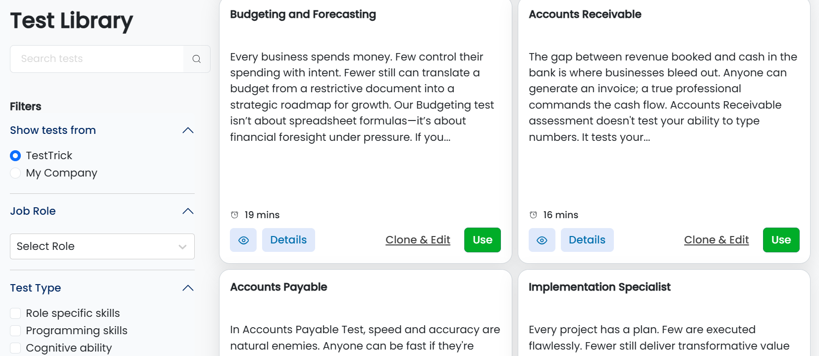 TestTrick Test Library
