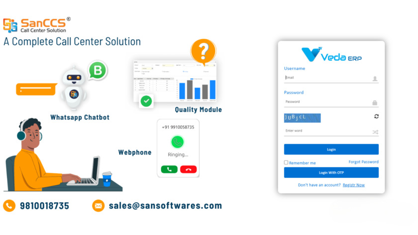 VedaERP Landing Page