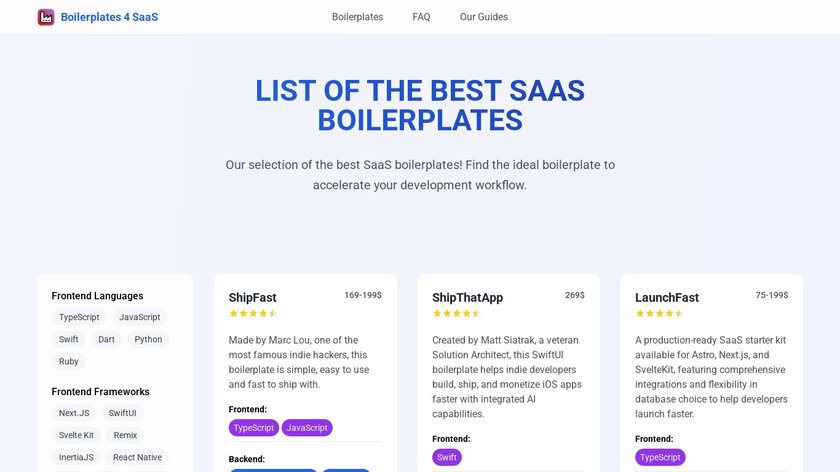 Boilerplates 4 SaaS Landing Page