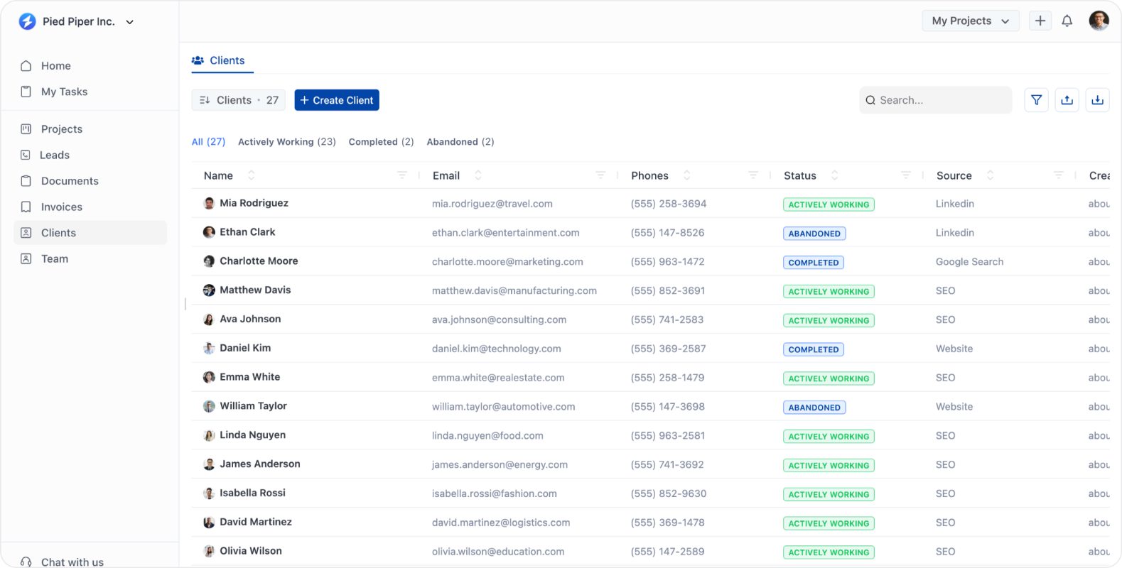 OneSuite.io Onesuite Client management