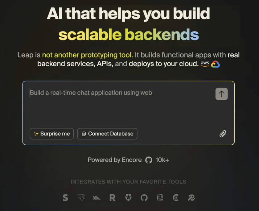 Leap.new Landing Page