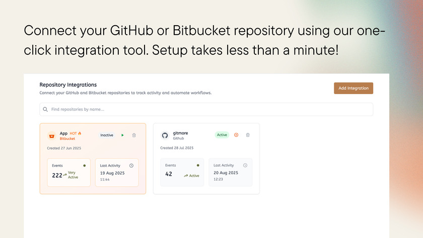 Gitmore.io Landing Page