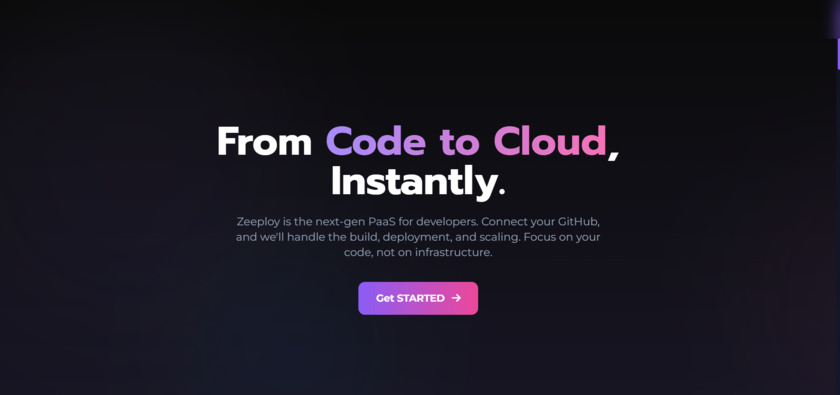 Zeeploy Landing Page