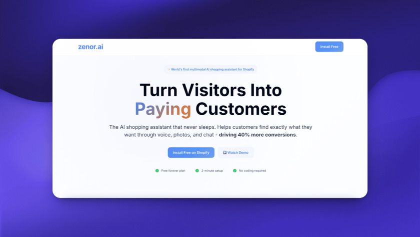 Zenor.ai Landing Page Zenor.ai Landing Page