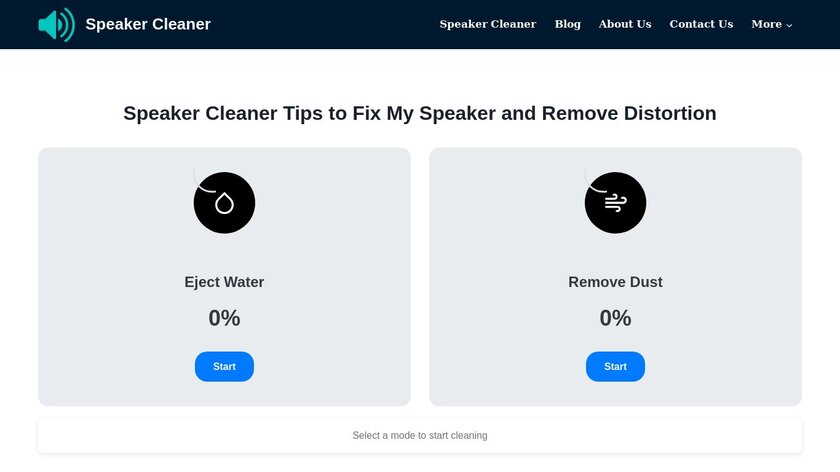 My-SpeakerCleaner.com Landing Page