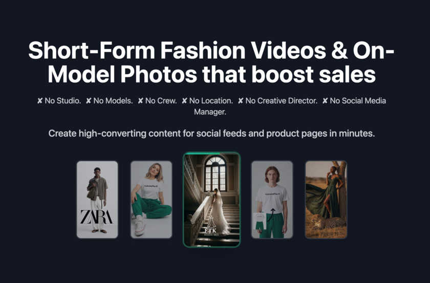 CostumePlay AI Landing Page