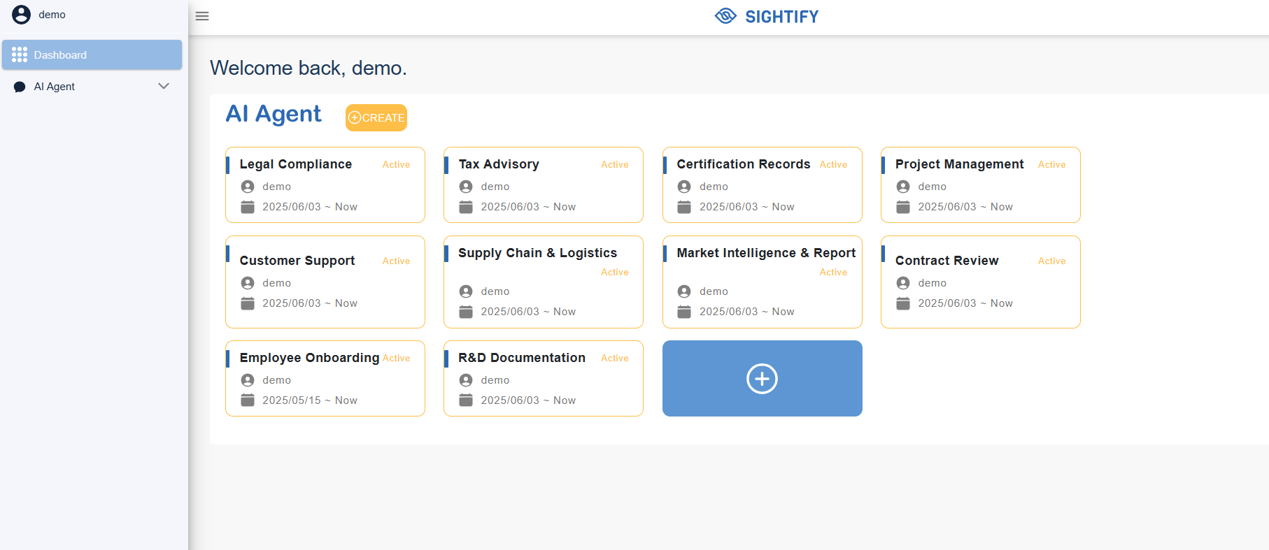 Sightify Agents Dashboard