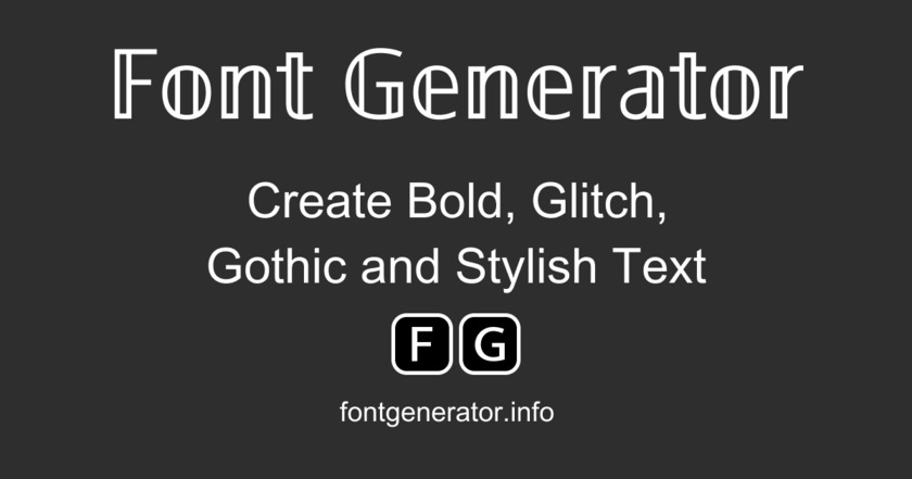 FontGenerator.info Landing Page