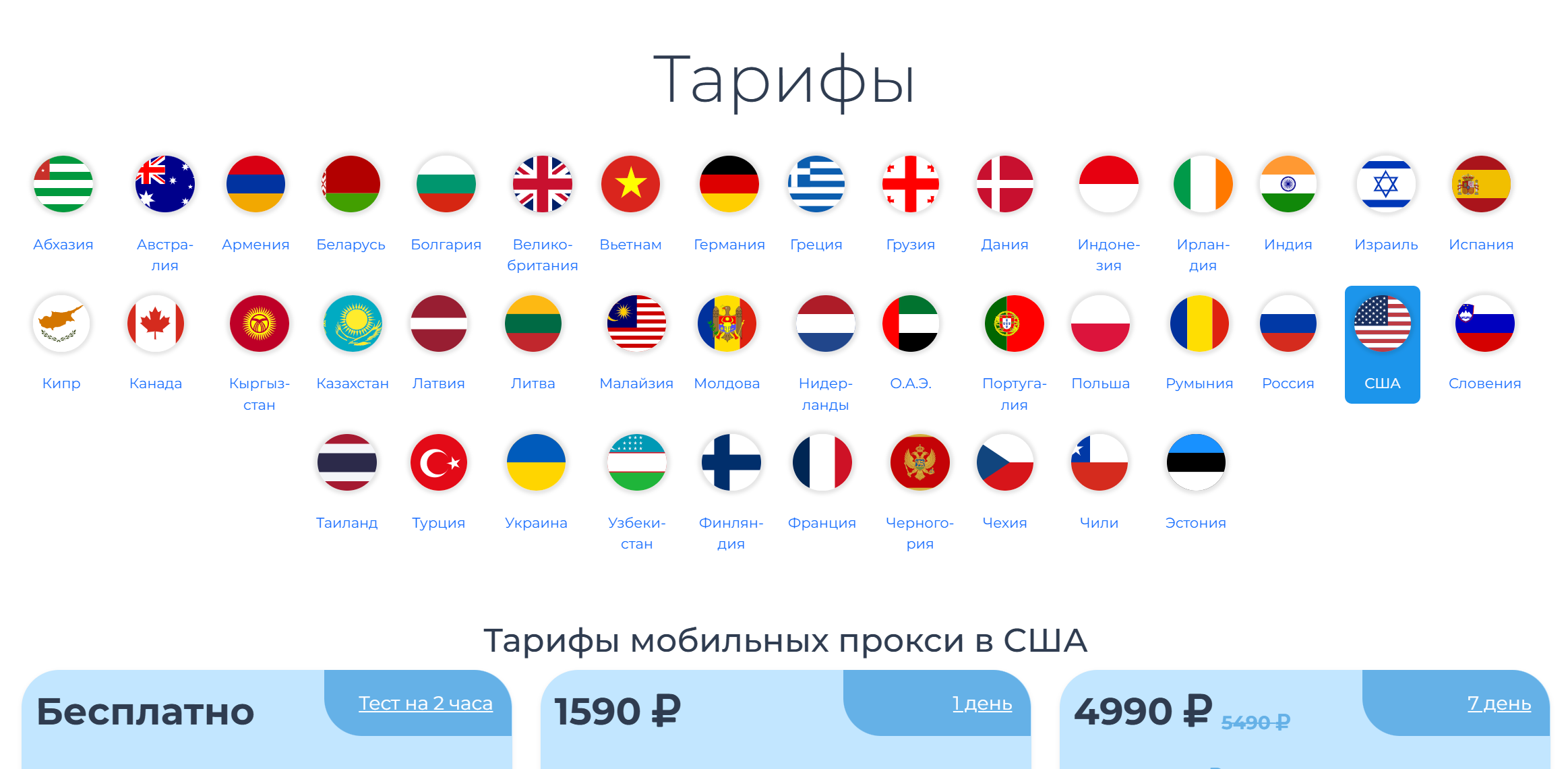 MobileProxy.space Tariff
