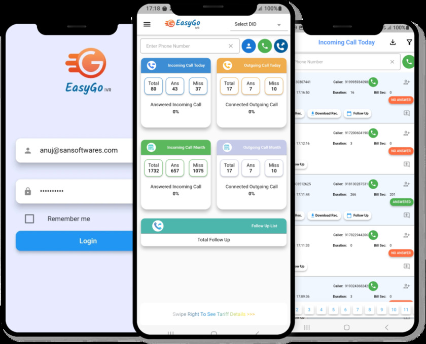 SAN Softwares EasyGoIVR Landing Page