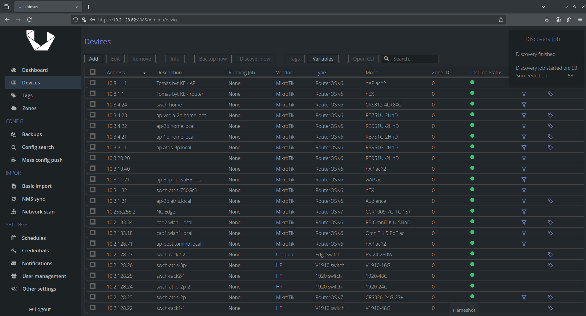 Unimus Automatic Device Discovery