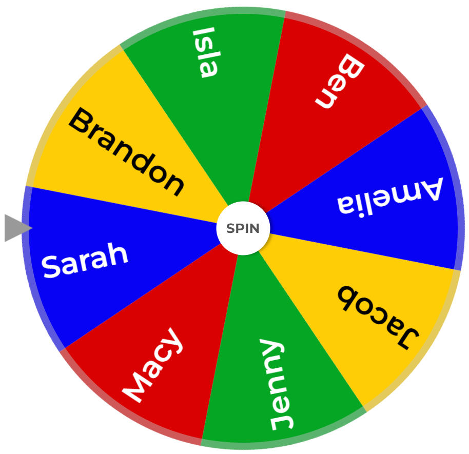 Random Wheel Spin Classic Wheel of Names