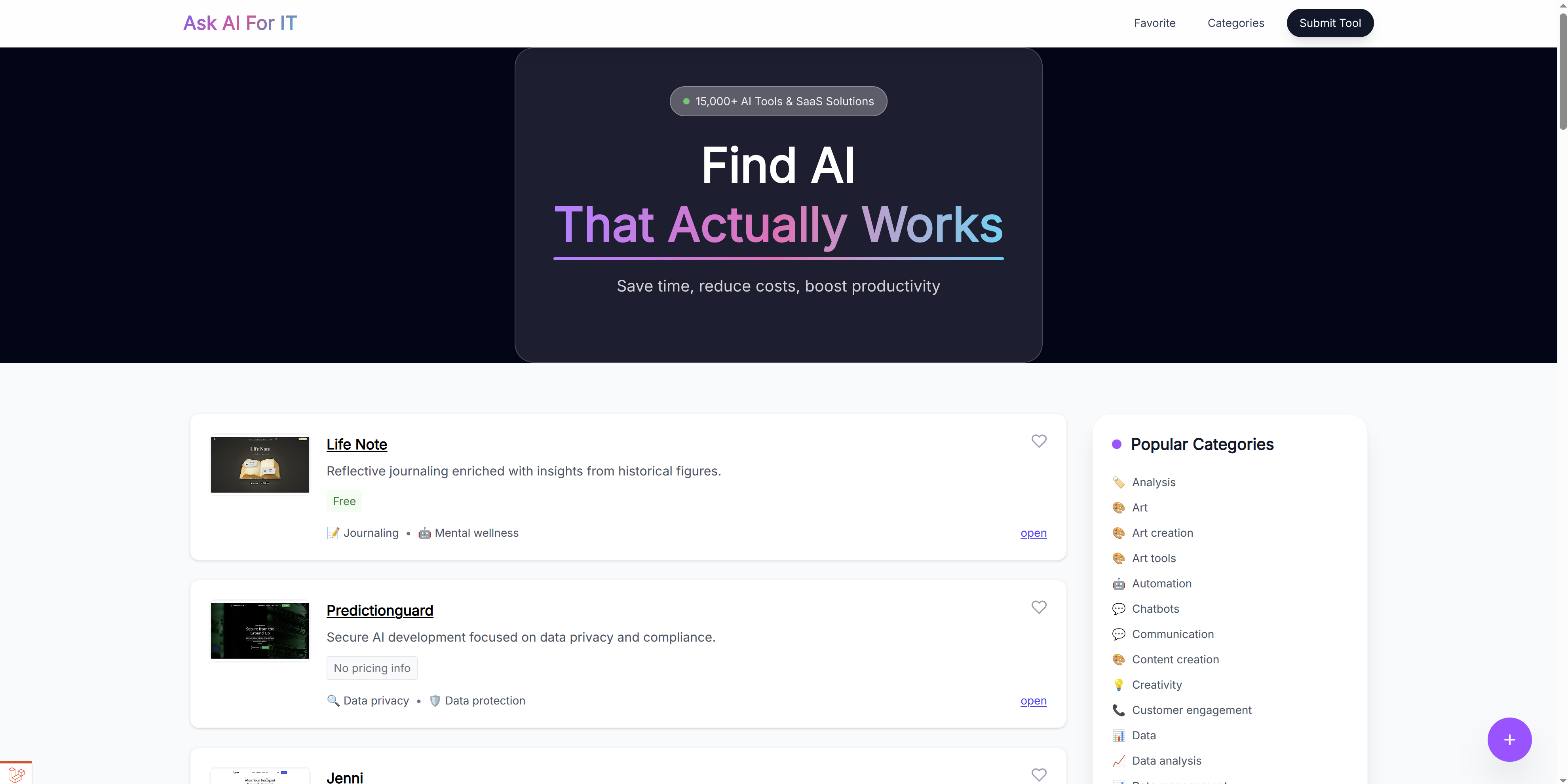 Ask AI For It Ask AI For It: a directory of AI and SaaS tools