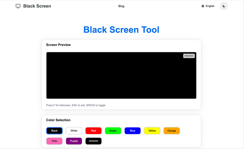 Black-Screen.cc Landing Page