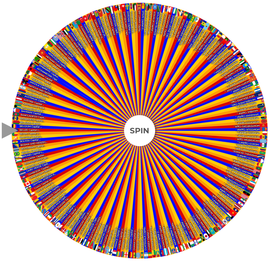 Random Wheel Spin Country Picker Wheel