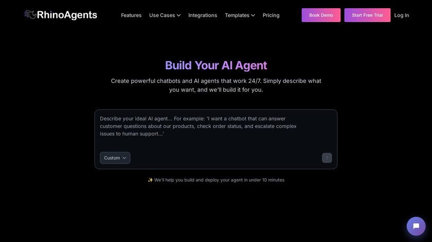RhinoAgents Landing Page
