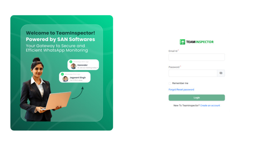 TeamInspector Landing Page