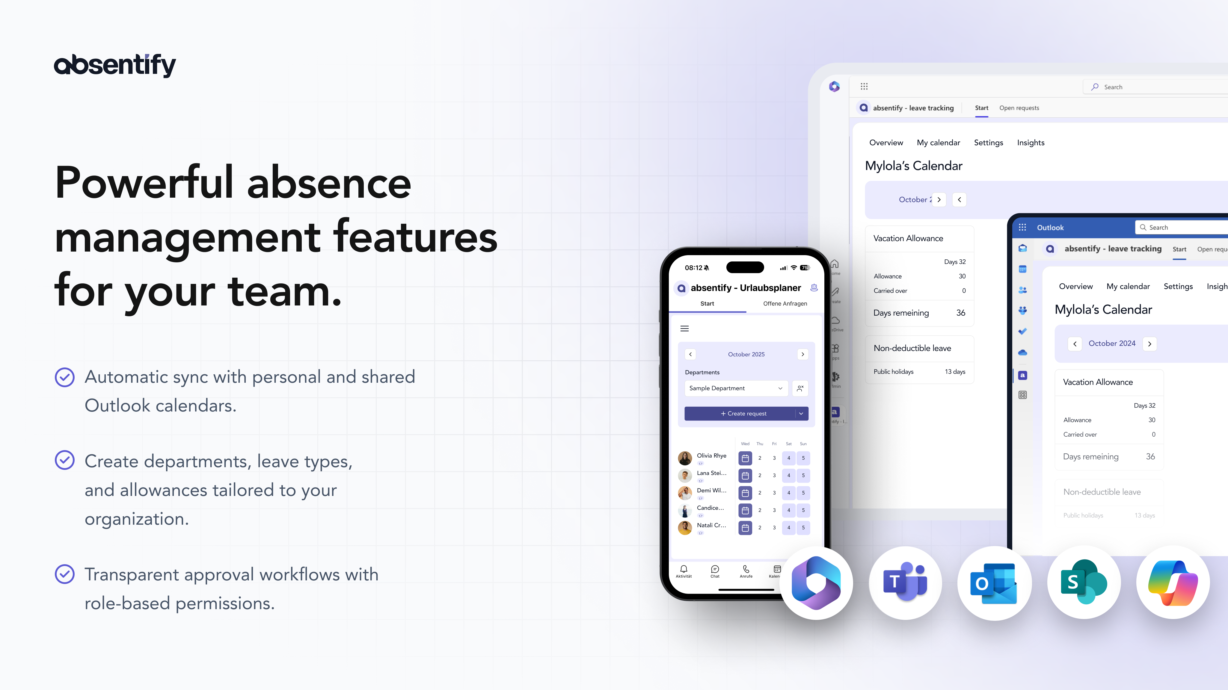 absentify Powerful absence management features for your team.
