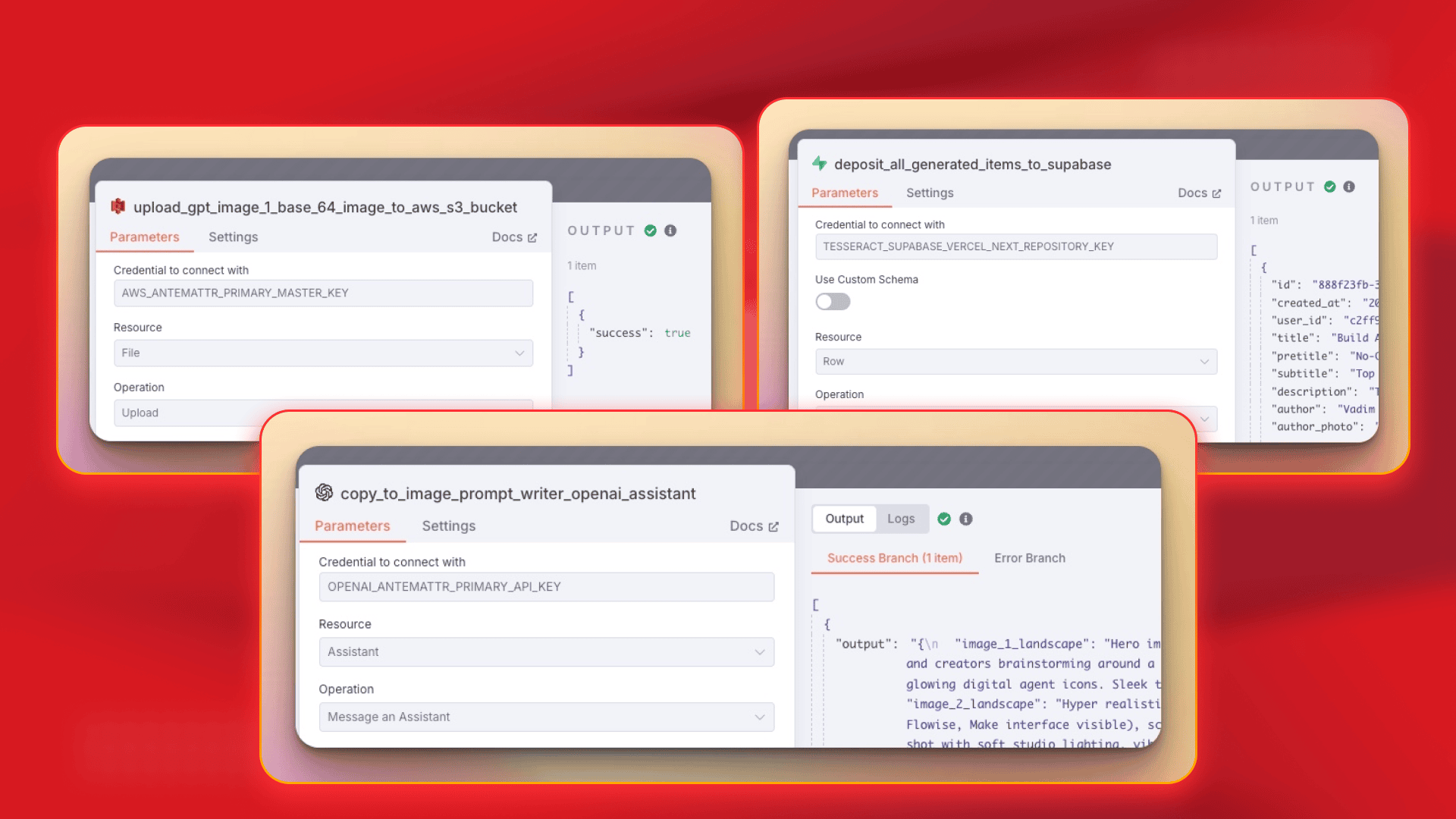 Tesseract Creator Workflow Automation in n8n for many categories