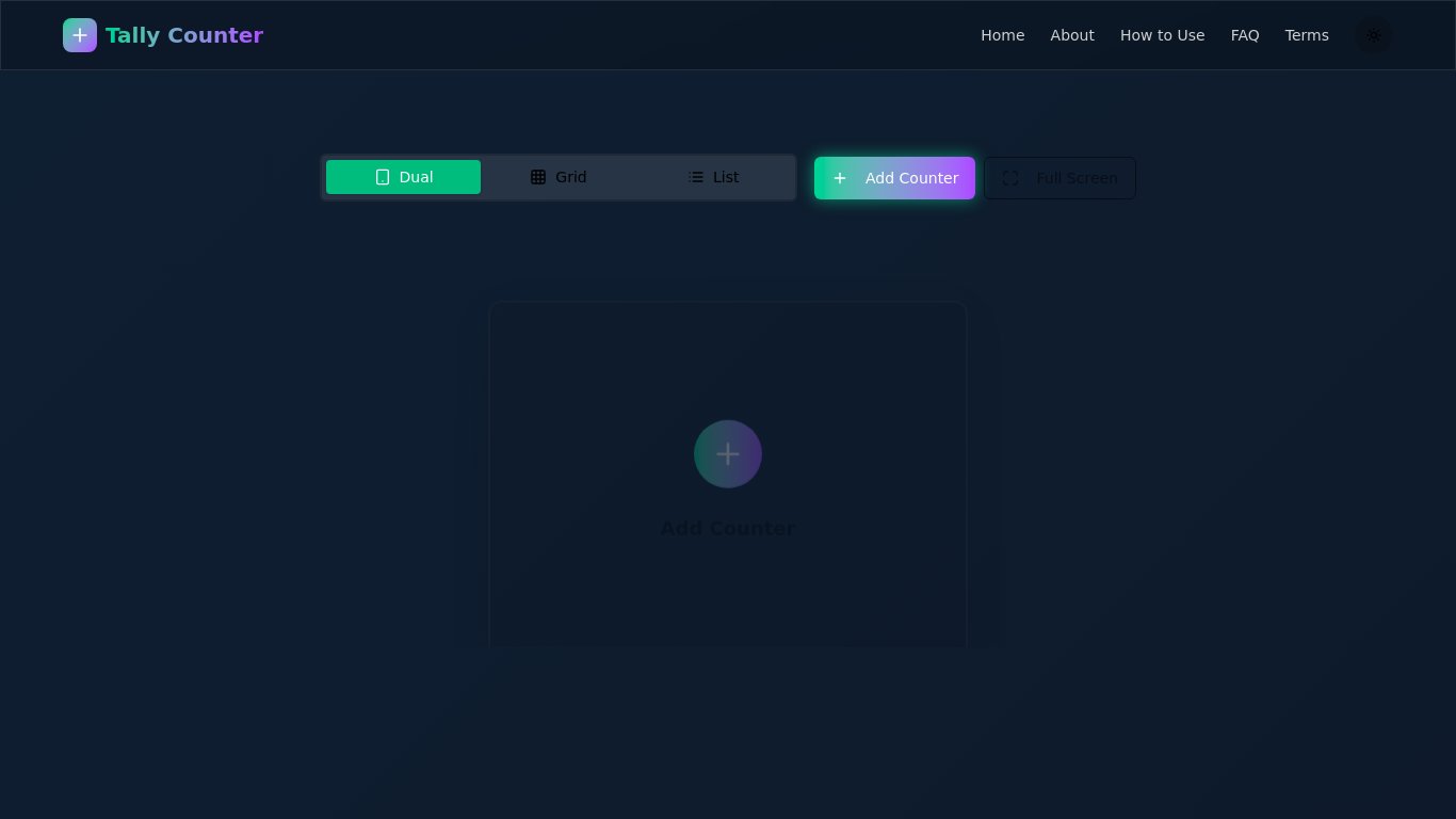 TallyCounterApp.org Landing page