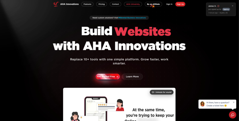 AHA Innovations Landing Page