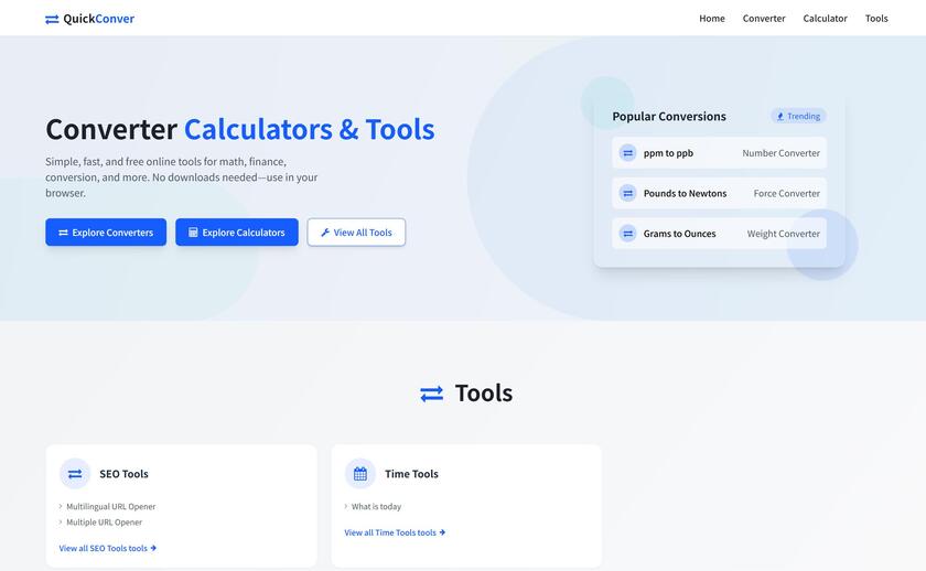 QuickConver Landing Page