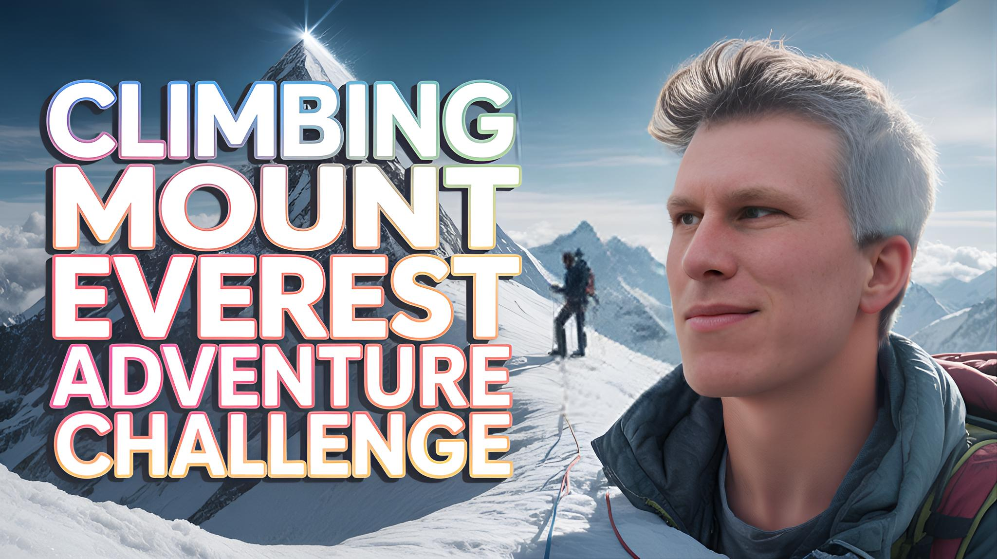 Thumbnail-gen.com Climbing the Mount Everest Thumbnail with AI Avatar