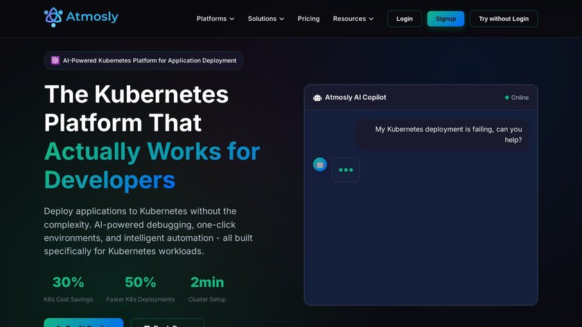Atmosly Landing Page